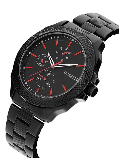 United Colors Of Benetton Black Round Dial Quartz Analog Men Watch ...