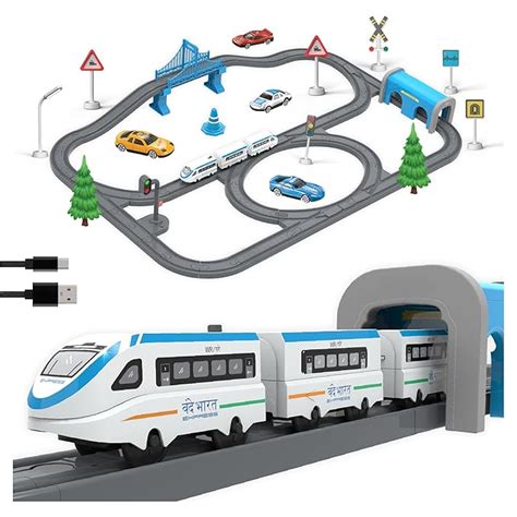 Buy BOOGYWOOGY Vande Bharat Express Toy Train Set | 91-Piece USB ...