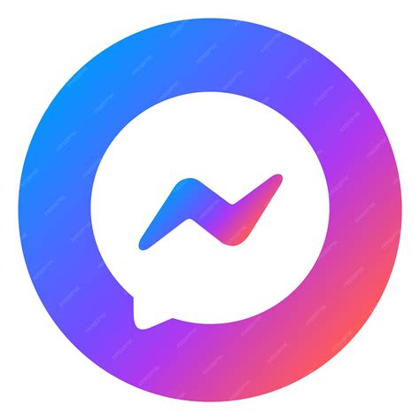 Logo Messenger rond isolé sur fond blanc | Vecteur Premium
