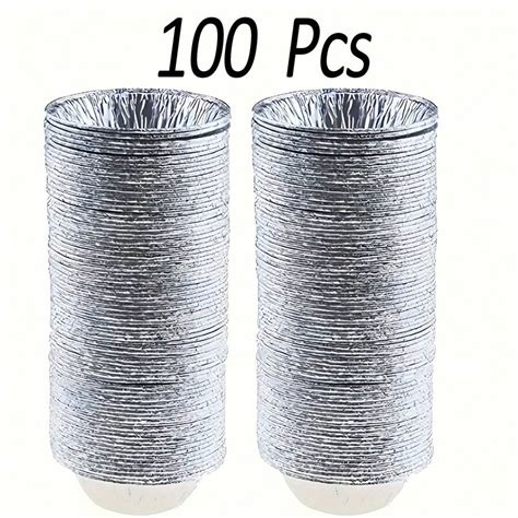 100 peças/500 peças Forminhas de Alumínio Antiaderente de 3 polegadas ...