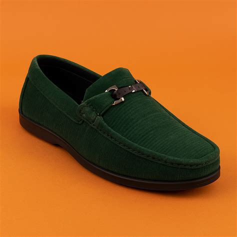 MERCY GREEN VELVET LOAFERS WITH BUCKLE – MERCYCLASSIX