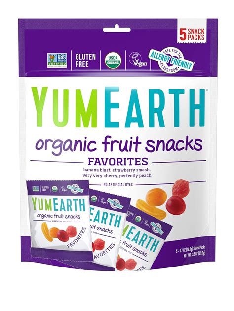 Amazon.com: YumEarth Organic Fruit Snacks, Fruit Flavored Snack Packs ...
