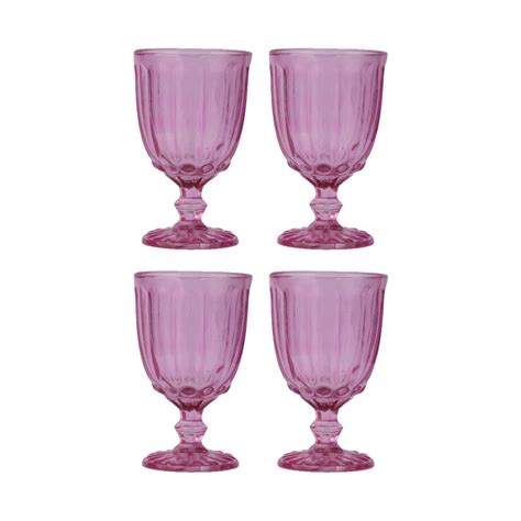 Glasses - Dotted Light Pink (Set of 4) – Life is Beautiful