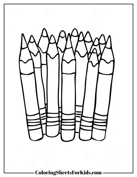 Crayon Coloring Crayons Clipart Pages Drawing Box Crayola Printable ...