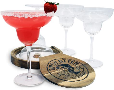 TIPSY OTTER Margarita Glasses Set of 4 - Margarita | Ubuy India