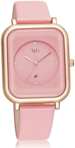 Buy Fastrack Vyb Striker Quartz Analog Peach Dial Leather Strap Watch ...