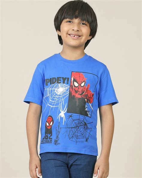 Spiderman Printed Regular Fit Tshirt For Boys – Kidsville