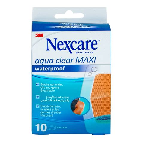 Nexcare 3M Aqua Clear Maxi Waterproof Bandage 10 pcs Online at Best ...