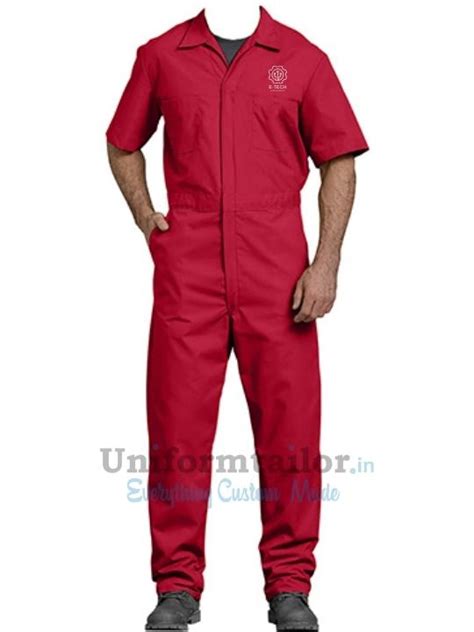 Personalized Half Sleeve Coverall with Logo – UniformTailor