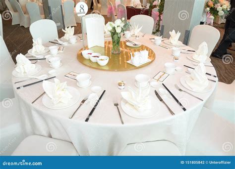A Table Setting Layout for Dining at an Asian Chinese Restaurant Stock ...