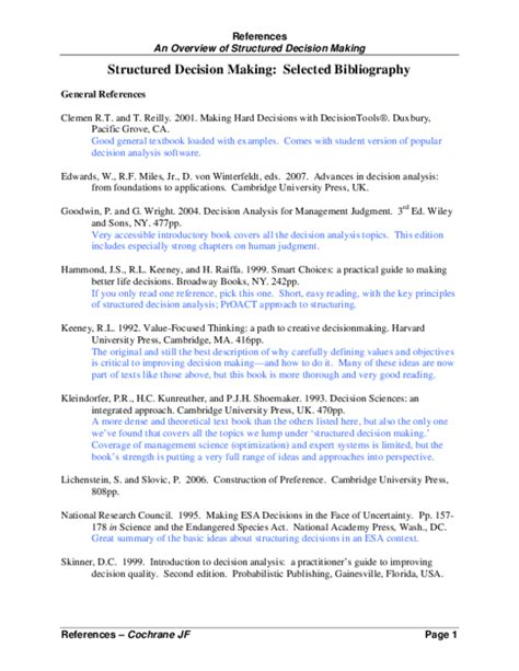 Image result for Structured Decision Making