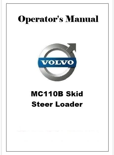 Volvo MC110B Skid Steer Loader Pdf Operator's Manual – Manualkarts