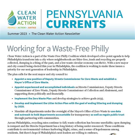 Pennsylvania Currents | Summer 2023 | Clean Water Action