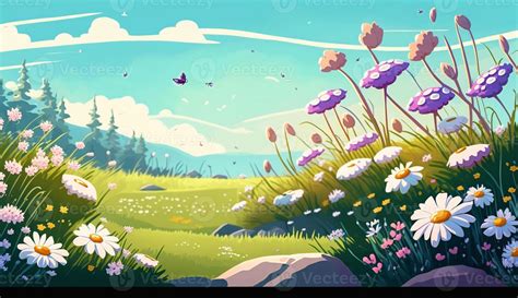 Image result for Spring Background. Cartoon