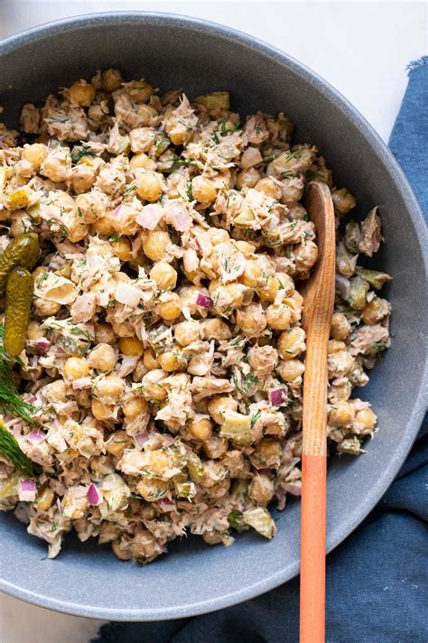 Chickpea Tuna Salad Recipe - iFoodReal.com