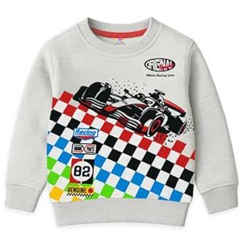 Buy Kuchipoo Boys Regular Fit Winterwear Sweatshirt (KUC-SWT-381, 4-5 ...