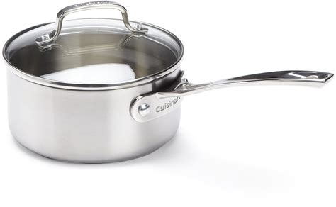 Buy Cuisinart TP19-16 Tri-Ply 1-1/2-Quart Saucepan with Glass Cover ...