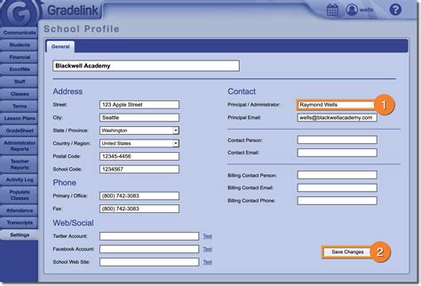 How do I change the Principal's name on the Report Card? : Gradelink ...
