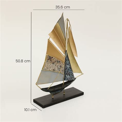 Buy VEDAS Myra Metal Boat Table Accent from Vedas at just INR 3999.0