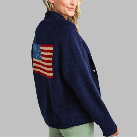 Pyhlmscde Cardigan Sweaters For Women Women American Flag Cardigan ...