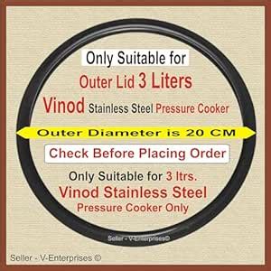 Buy Outer Lid Rubber Gasket compatible for 3 Litre Vinod Stainless ...