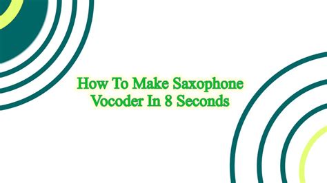 Image result for Saxophone Vocoder