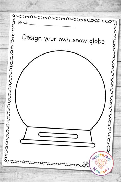 Design Your Own Snow Globe Worksheet - Printable Template For Kids ...