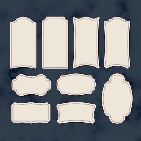 Blank vintage sticker labels vector set | Free Vector