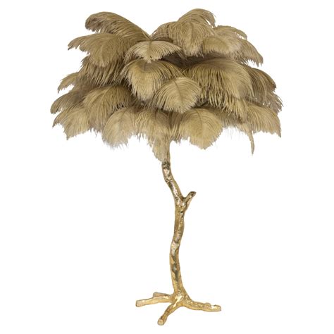 Feather Table Lamp, White For Sale at 1stDibs | feather table lamps ...
