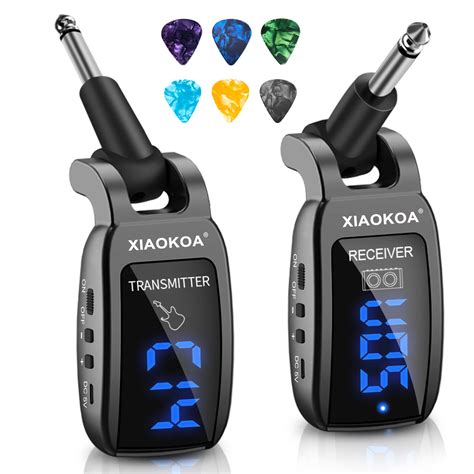 Wireless Guitar System,XIAOKOA UHF Wireless Guitar Transmitter Receiver ...