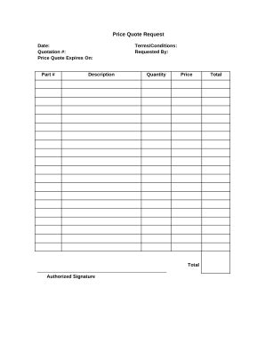 quote request document Doc Template | pdfFiller