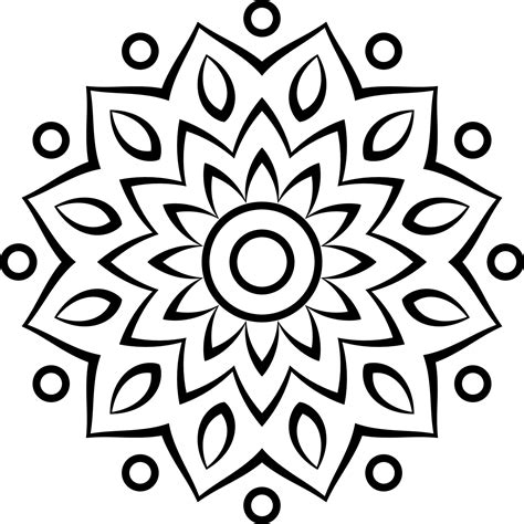 Einfache Mandalas Mandala Coloring Mandalas Kids Pages Simple Print ...