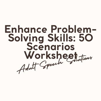 Image result for Problem Solving Scenario Worksheets