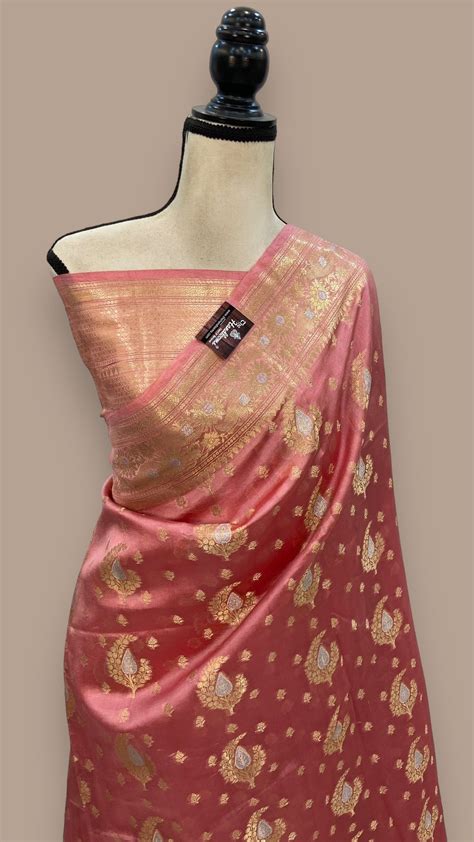 Pure Mango Silk Banarasi Handloom Saree | The Handlooms