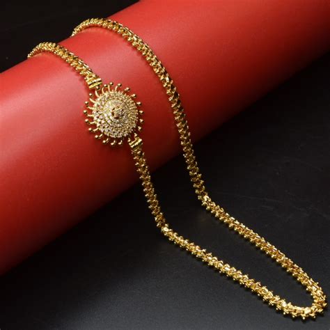 Gold Plated AD Stone Mugappu Saradu Chain | Traditional Women's Jewelry ...