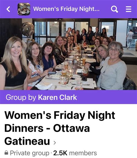 What’s up with Women’s Friday Night Dinners - Ottawa Gatineau group ...