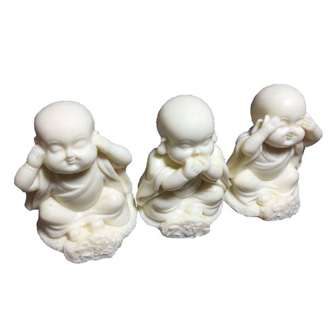 Buy Three Wise Monk Figurines Set, Baby Buddha Statue, Monk Statue See ...
