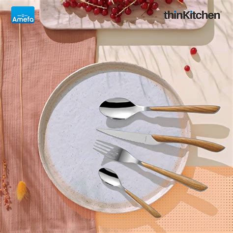 Buy Amefa Eclat 16 Pcs Cutlery Set Wood Effect Online at thinKitchen