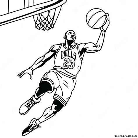 Michael Jordan Coloring Pages Dunking