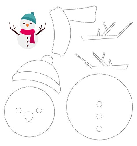 Christmas Snowman - 10 Free PDF Printables | Printablee