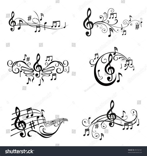 Musical Notes Vector Art 的图像结果