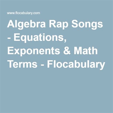 Image result for Algebra Expression Math Song