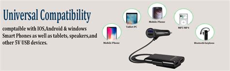 Talabat 3.0 Quick Charge 4in1 USB Car Charger Compatible with Android ...