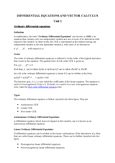 Differential Equations and Vector Calculus - MTH 166 - LPU - Studocu
