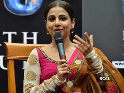 Vidya Balan during the press meet of WWF World Earth Hour event at ITC ...