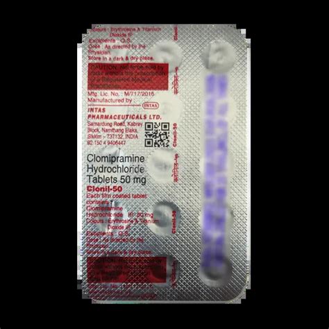 Buy Clonil 50Mg Tablet 15S Online at Best Price | Medkart