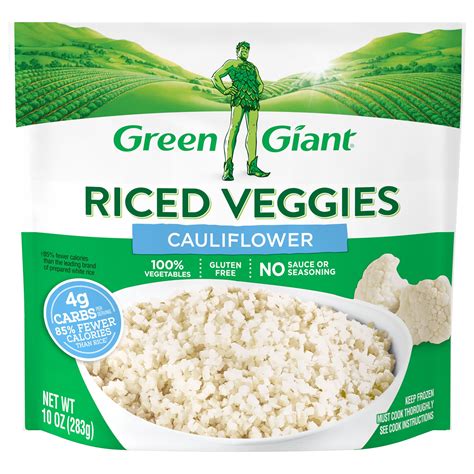 Green Giant Riced Veggies Cauliflower, 10 oz, Low Carb Rice Alternative ...