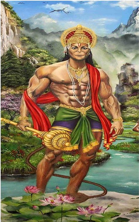 BALDAU PRINTS God Hanuman Ji Religious Wall Poster For Room (Gloss ...