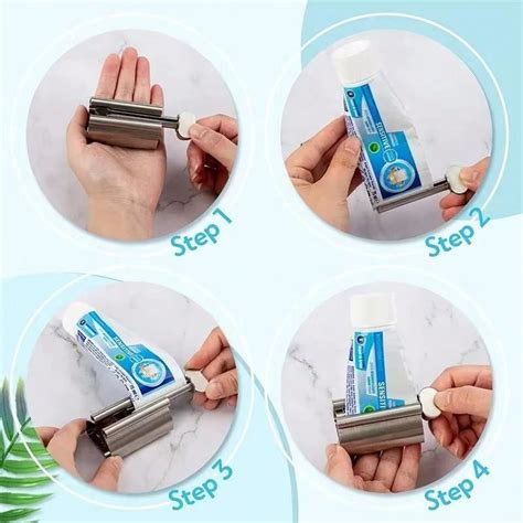 1/2pcs Stainless Steel Wringer Roller Rotate Dispenser For Ointments ...