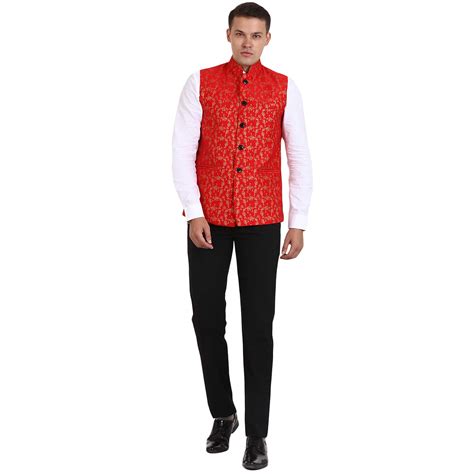 Buy Veera Paridhaan Men's Printed Banarsi Nehru Jacket at Amazon.in